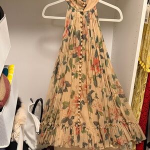 Zimmermann Floral Dress in Cream and Green